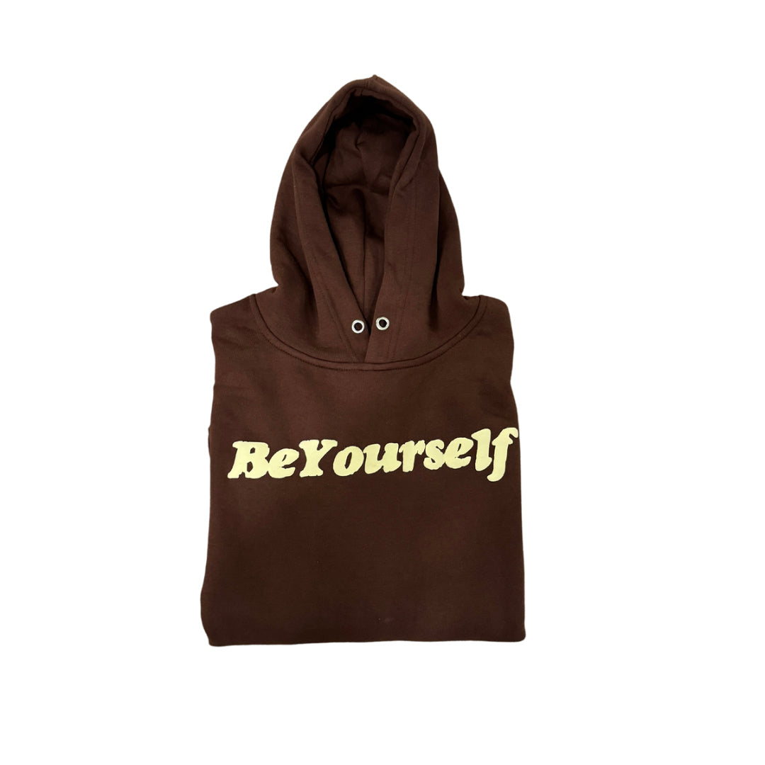 "DND" HOODIE ( BROWN / CREAM )