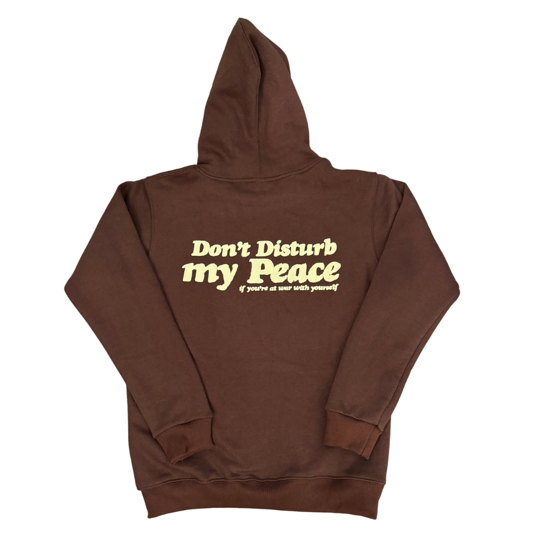 "DND" HOODIE ( BROWN / CREAM )