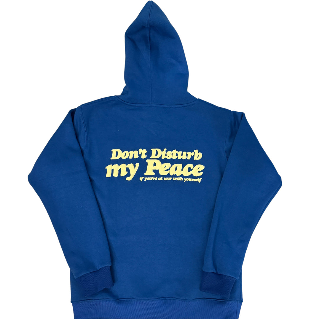 "DND" HOODIE ( ROYAL BLUE/ CREAM )