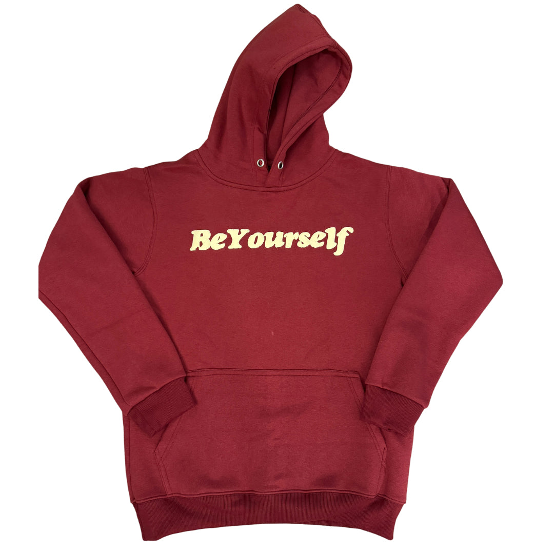 "DND" HOODIE ( MAROON/CREAM )