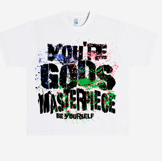 "MASTERPIECE" TEE (WHITE/ MULTICOLOR)