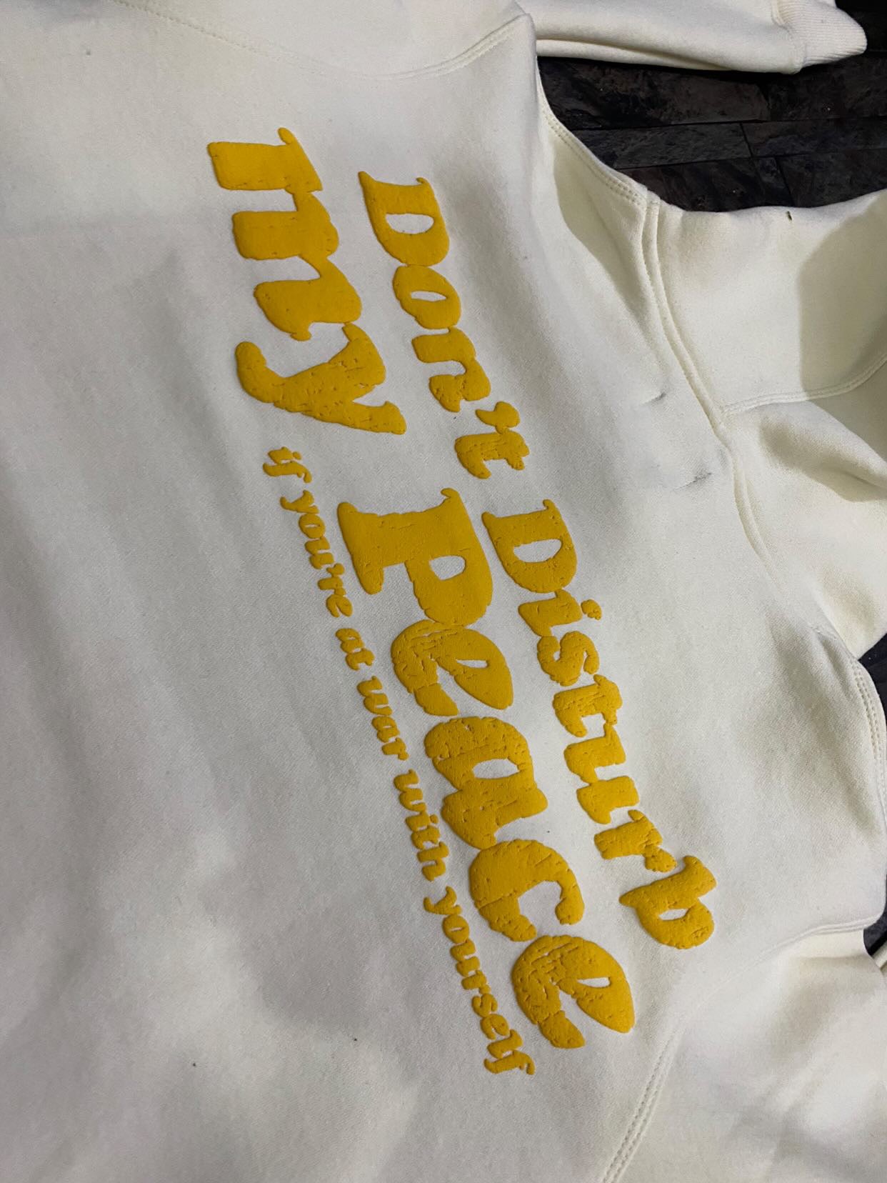 "DND" HOODIE ( CREAM/ ORANGE )