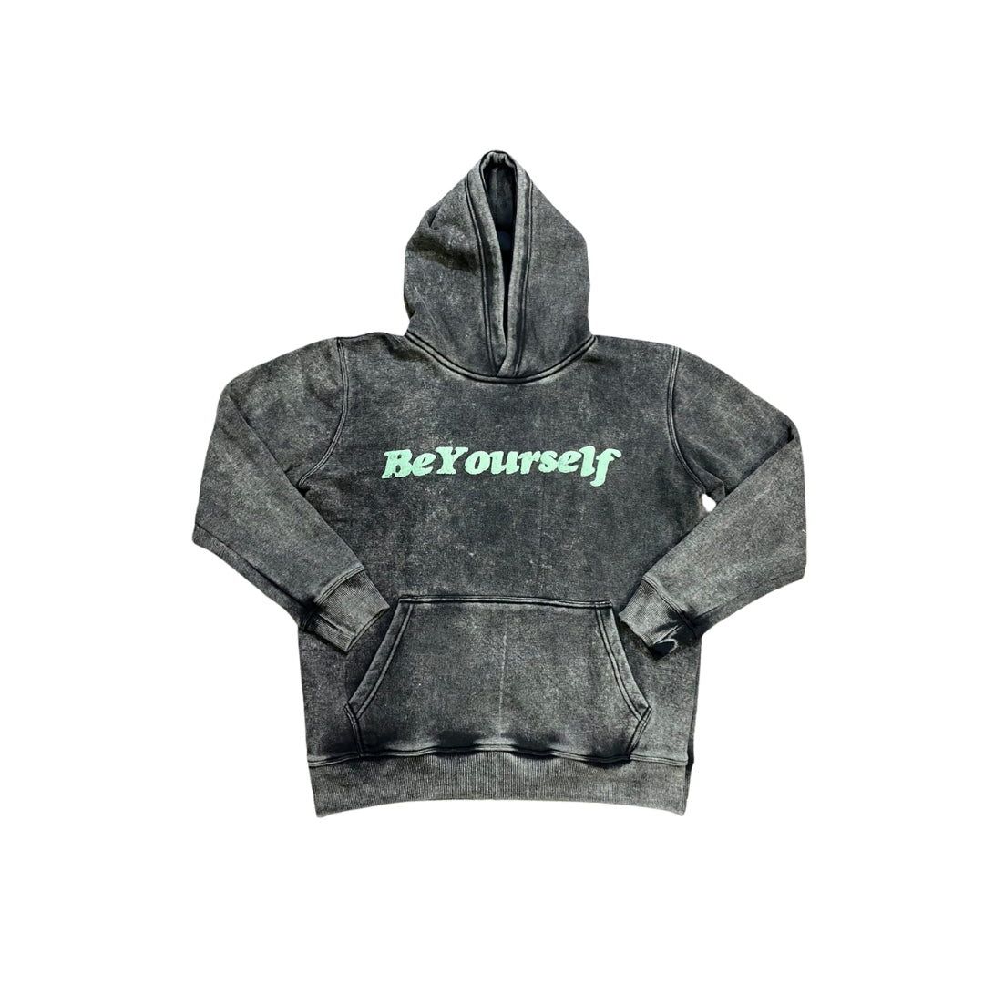 "DND" HOODIE ( VINTAGE GRAY/ GREEN )